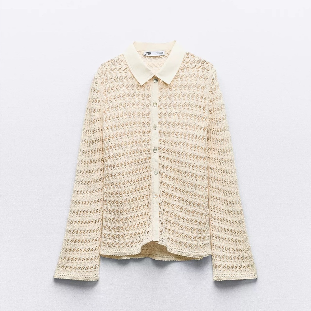 Zara Knit Cardigan - Light Beige